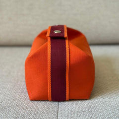 Hermès Orange Canvas Bride a Brac Case PM