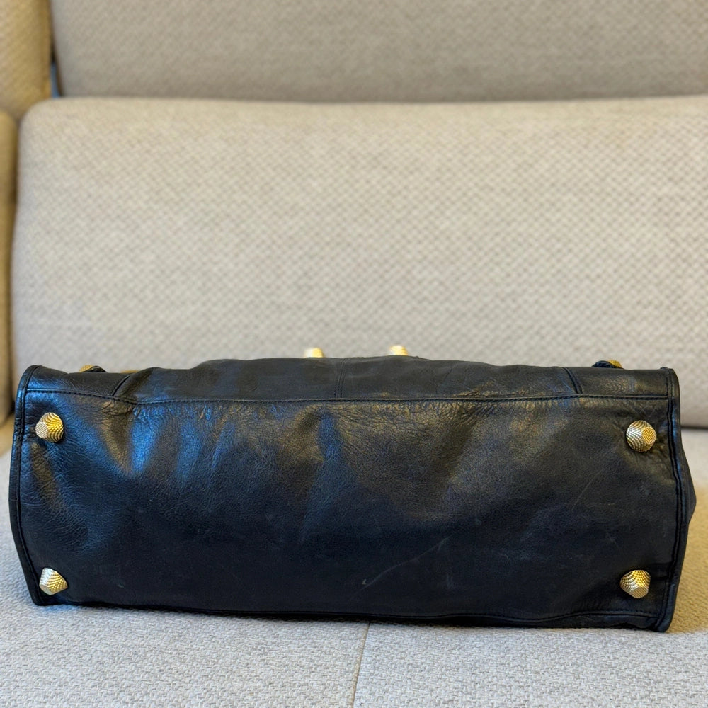 Balenciaga Large Black Leather Classic City Bag