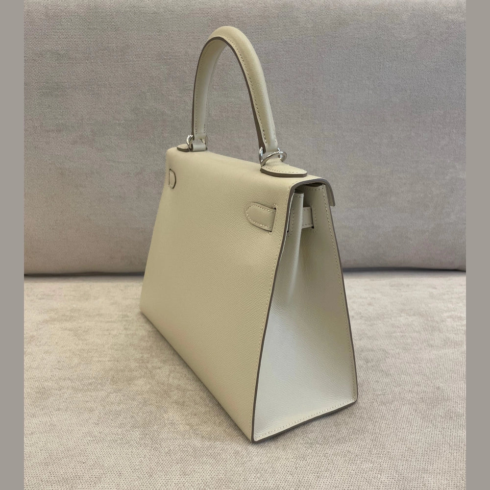 Hermès Kelly 28 Craie Epsom Leather PHW