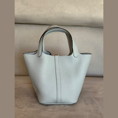 Hermès Picotin Lock 18 in Gris Pantin with Palladium Hardware