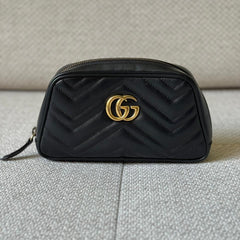 Gucci GG Marmont Matelassé Leather Wristlet Pouch