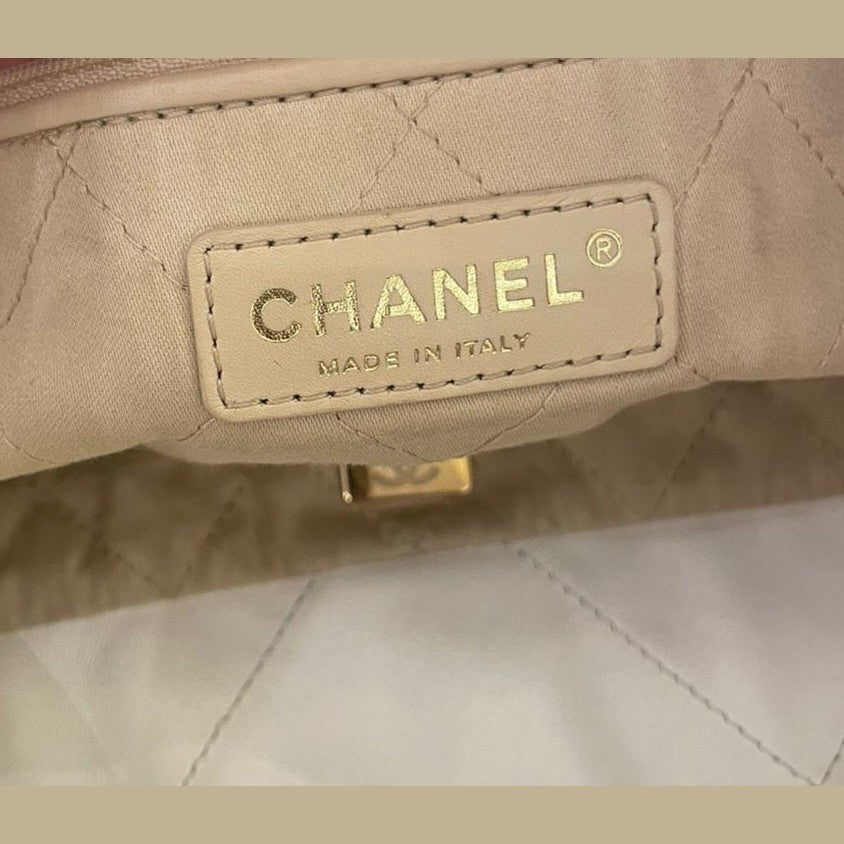 Chanel Small White Chanel 22 Gold Hardware 29x32cm