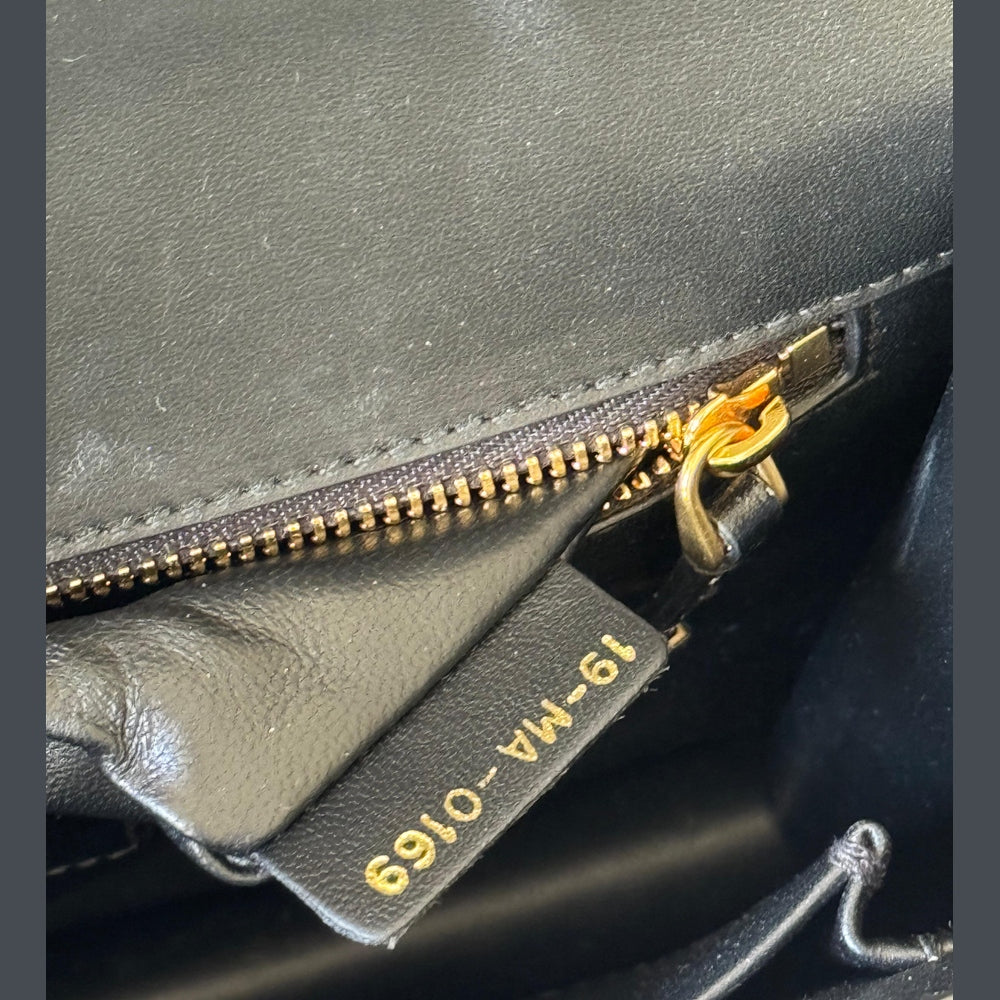 Christian Dior Black Dior Montaigne with Gold Hardware Shoulder Bag