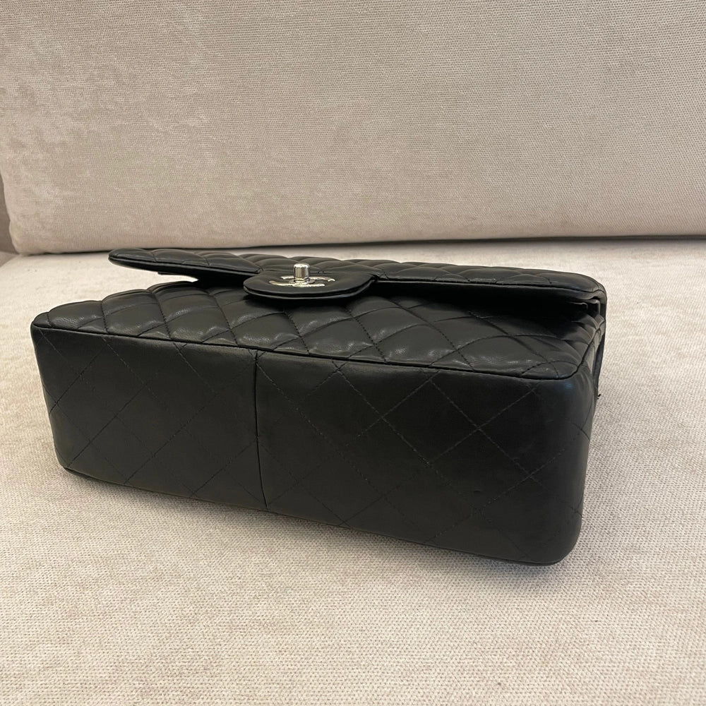 Chanel Lambskin Quilted Leather Double Flap Jumbo Shoulder Bag