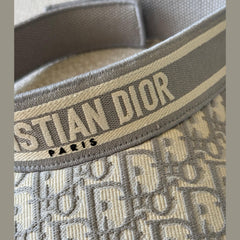 Christian Dior D-Smash Visor in Grey Oblique Canvas