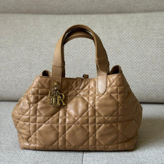 Dior Medium Toujours Bag in Biscuit Macrocannage Calfskin