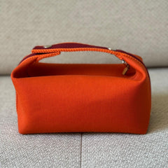 Hermès Orange Canvas Bride a Brac Case PM