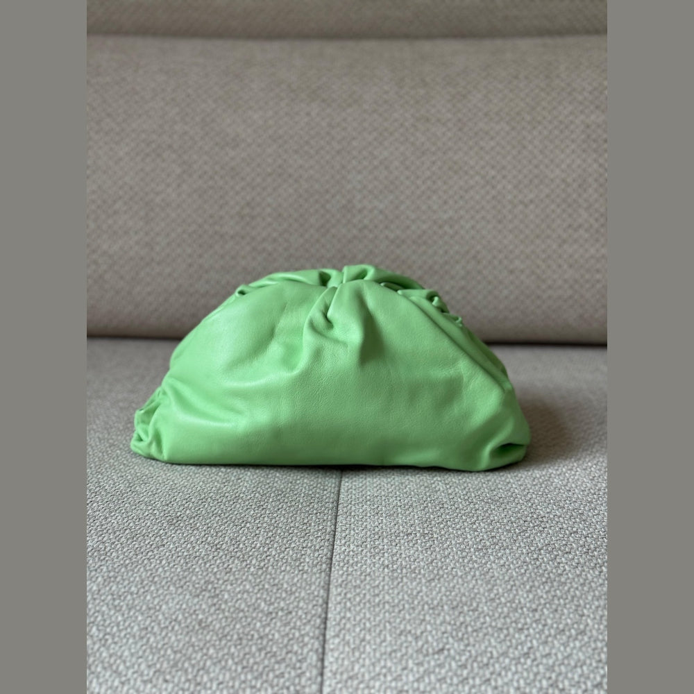 Bottega Veneta Green Calf Leather Pouch