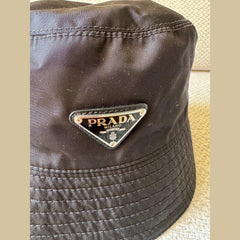 Prada Black Re-Nylon Bucket Hat - Size Small