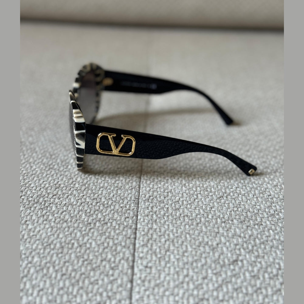 Valentino Black Oversized Sunglasses
