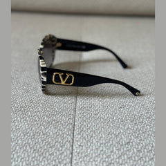 Valentino Black Oversized Sunglasses