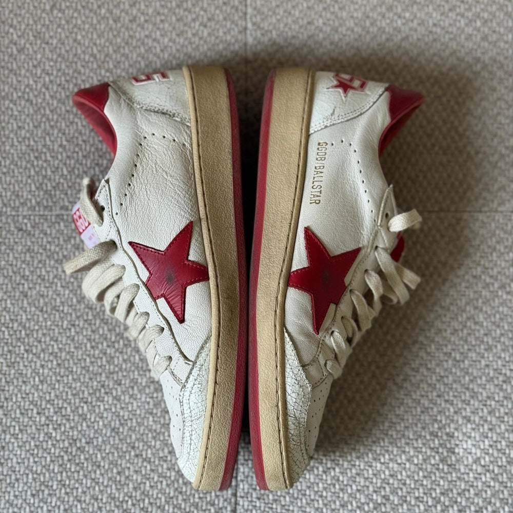 Golden Goose BallStar Sneakers with Red Star - Size 38