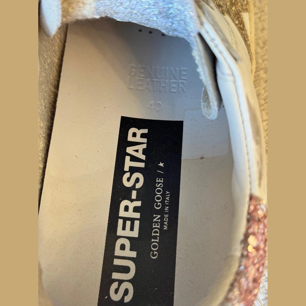 Golden Goose Superstar Glitter Sneakers - Size 40