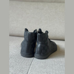 Gucci Black GG Canvas High Top Sneakers - Size 39