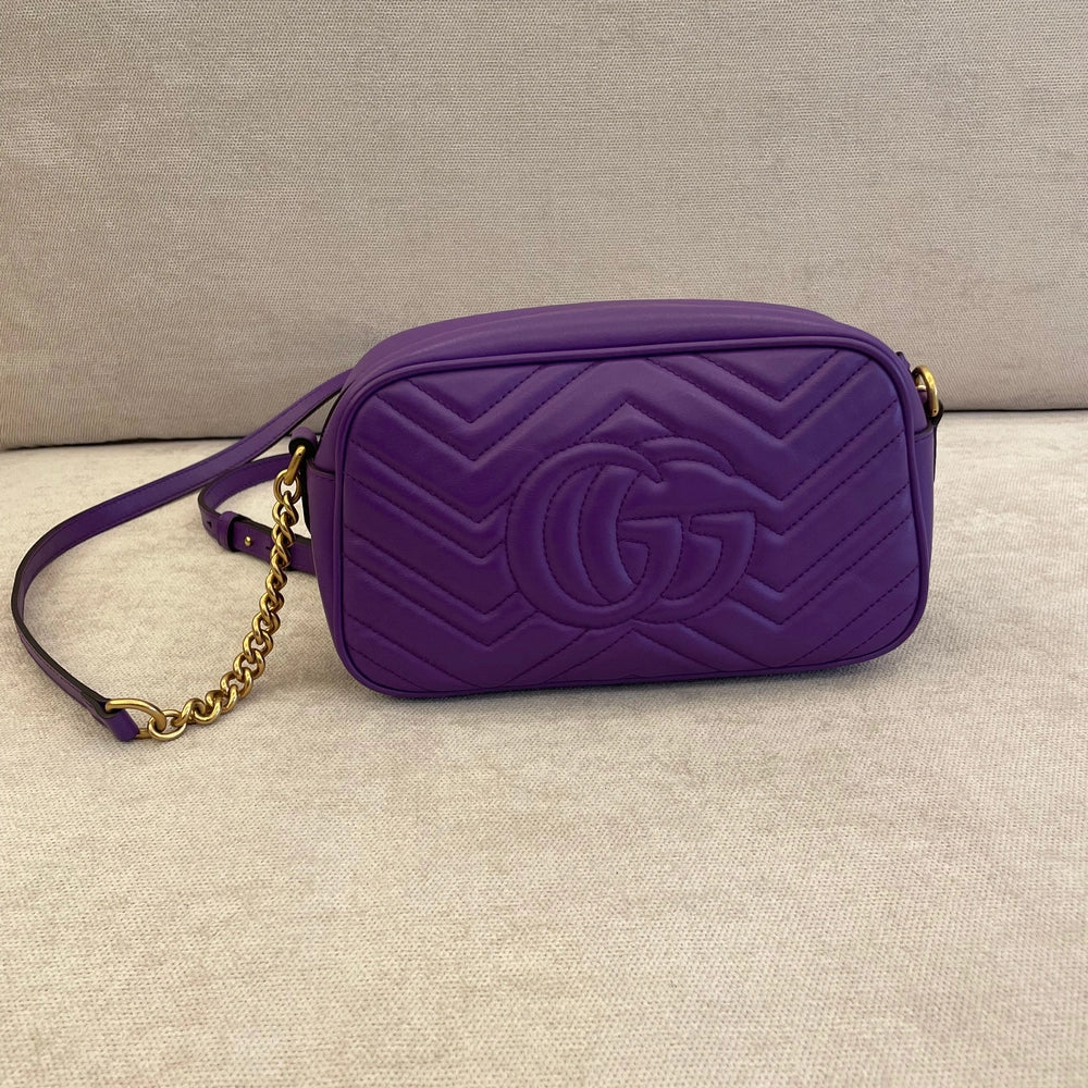 Gucci Purple GG Marmont Camera Bag