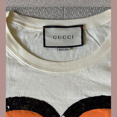 Gucci Oversized Sequin Love T-Shirt - Size XS