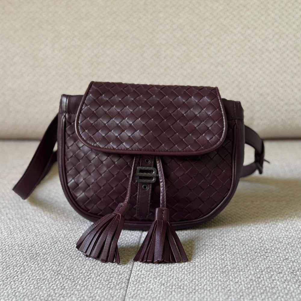 Bottega Veneta Intrecciato Leather Tassel Belt Bag