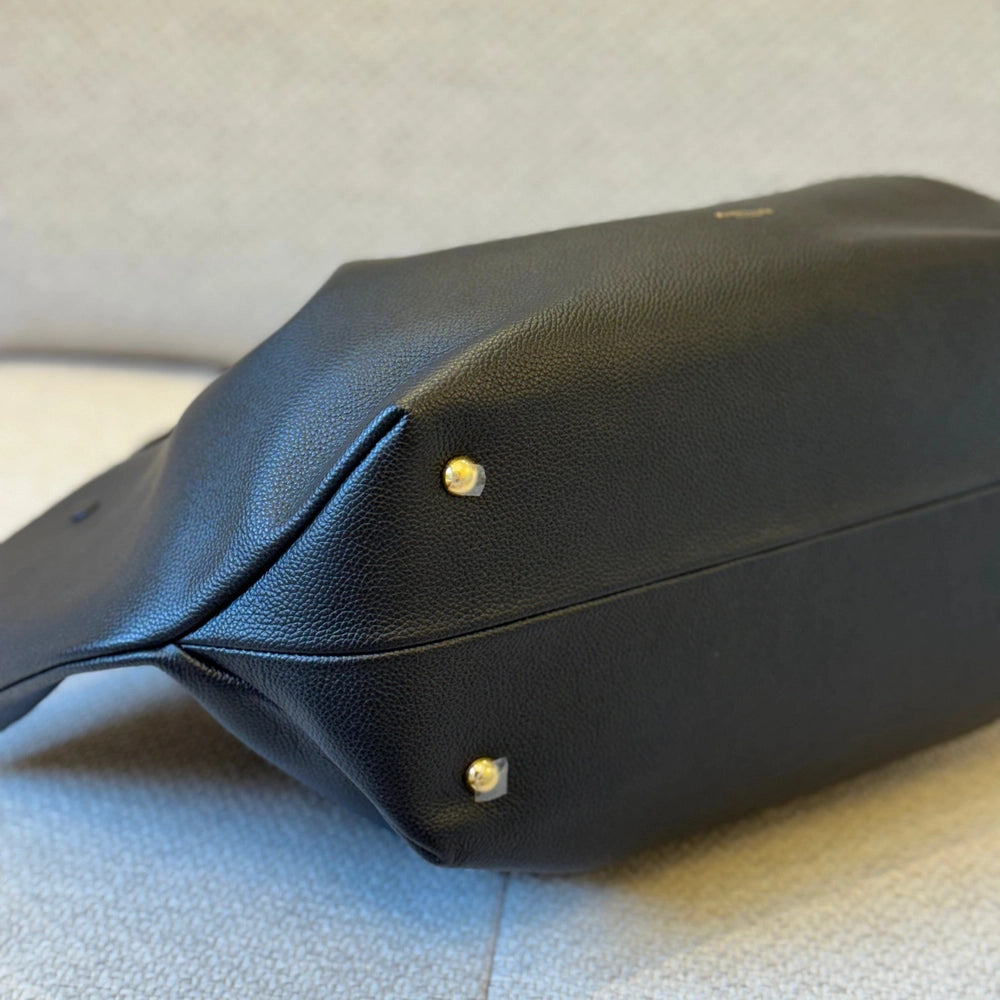 Demellier Black Leather New York Tote