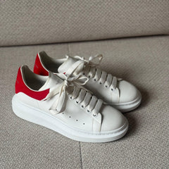 Alexander McQueen White Leather Oversized Sneakers - Size 40