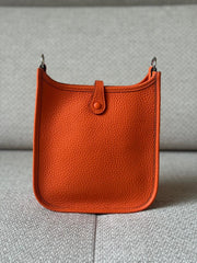 Hermès Orange Mini Evelyne PHW