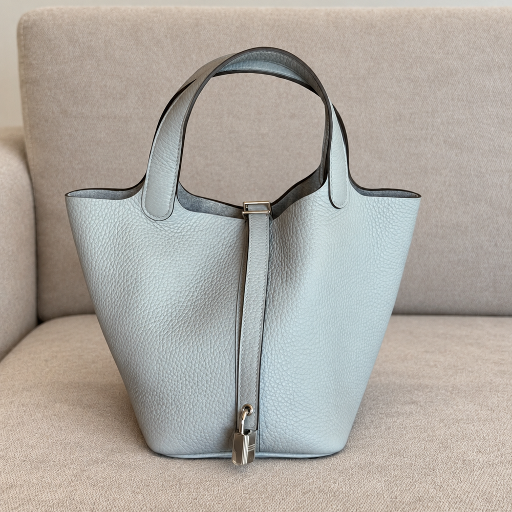 Hermès Picotin Lock 18 in Gris Pantin with Palladium Hardware
