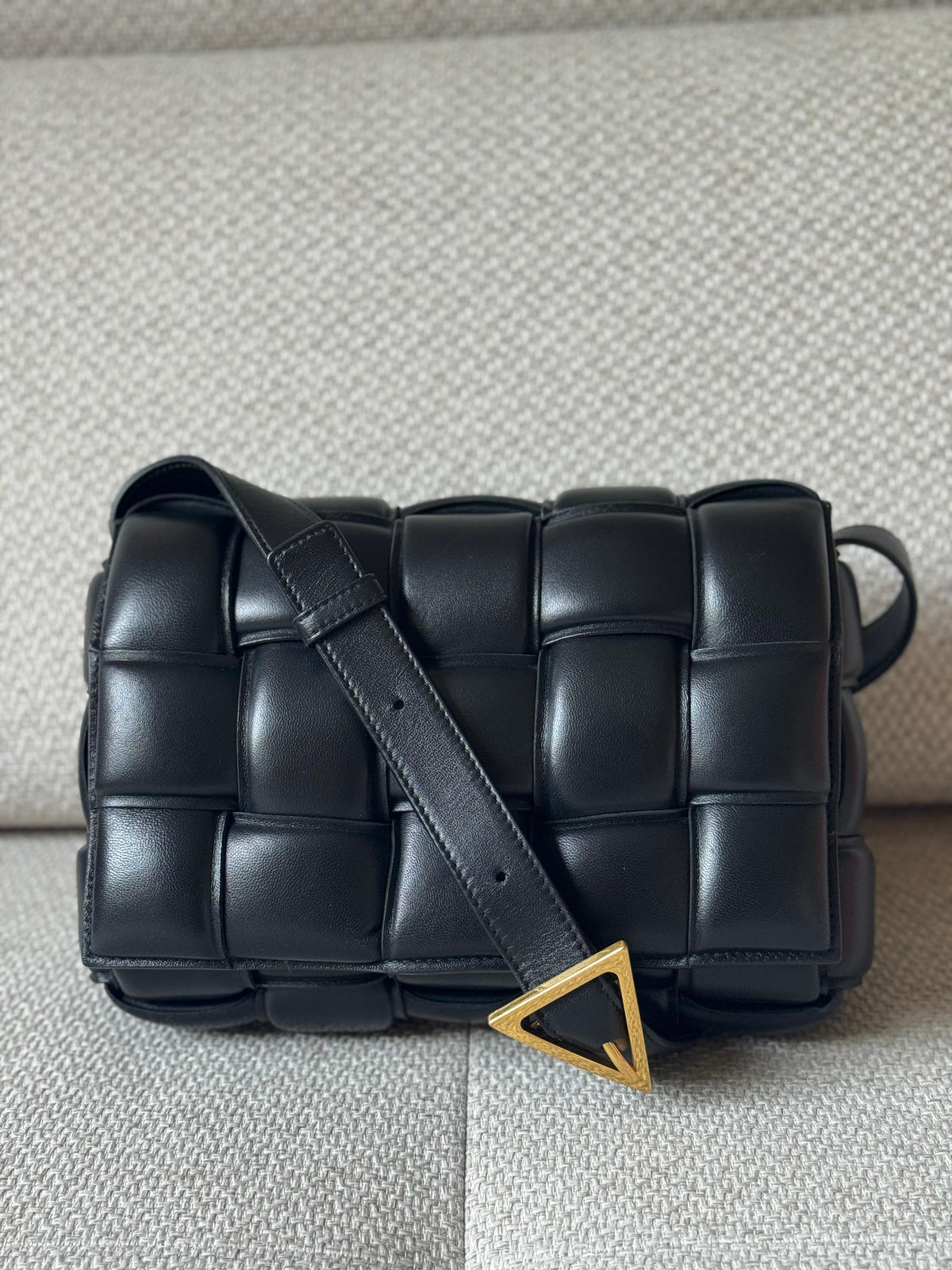 Bottega Veneta Black Padded Cassette Crossbody