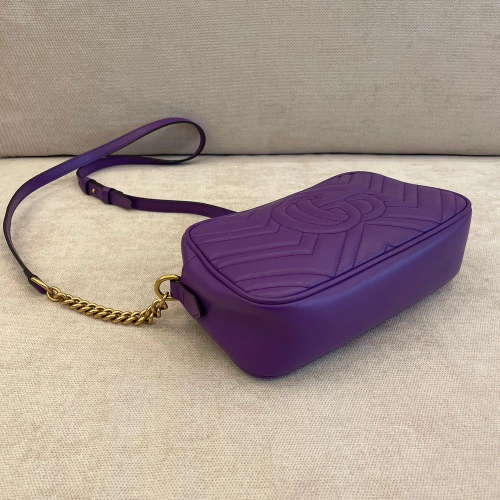 Gucci Purple GG Marmont Camera Bag