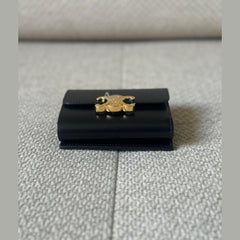 Céline Black Leather Triomphe Wallet