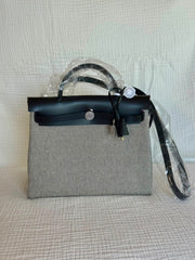 Hermès Black & Écru Herbag Zip 31 with PHW