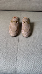 Gucci GG Princetown Mules Beige & Pink - Size 38.5