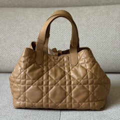 Dior Medium Toujours Bag in Biscuit Macrocannage Calfskin