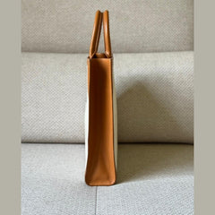 Celine Small Vertical Cabas Tote in Canvas and Leather