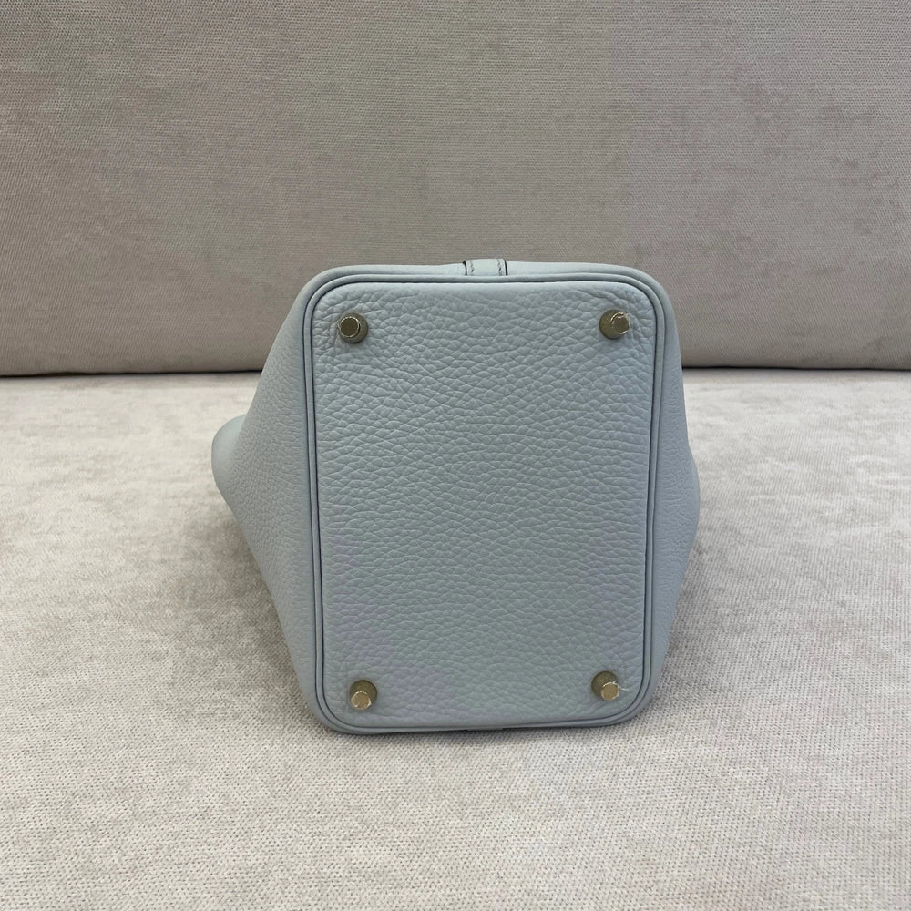 Hermès Picotin Lock 18 in Bleu Pale with Gold Hardware