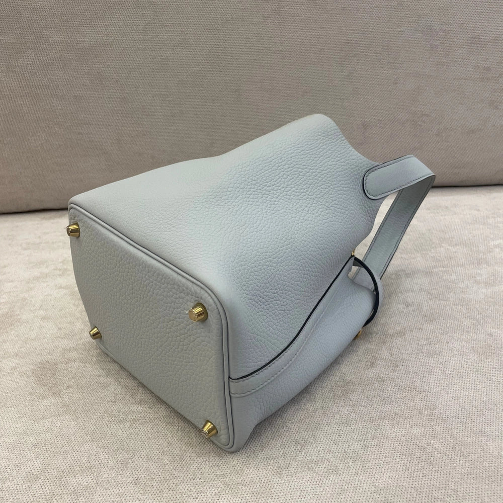 Hermès Picotin Lock 18 in Bleu Pale with Gold Hardware