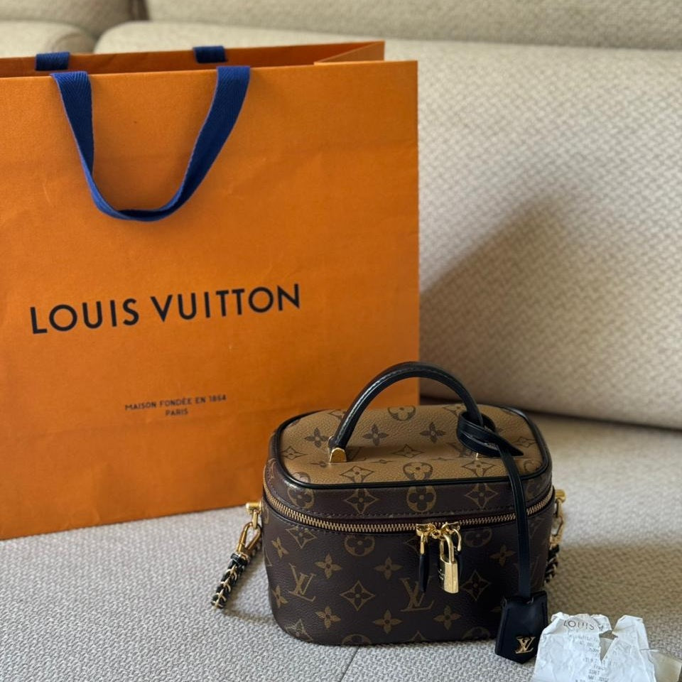 Louis Vuitton Monogram Vanity Bag PM with Strap