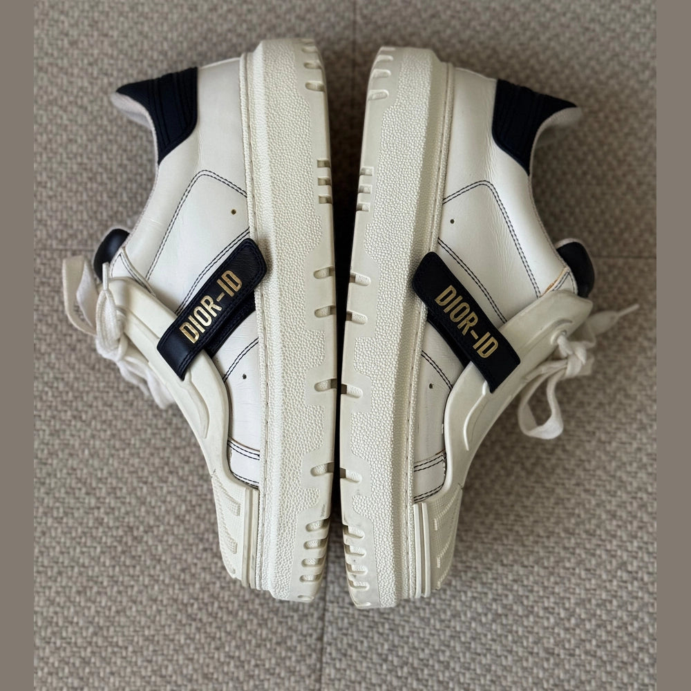 Christian Dior White & Navy Dior-ID Sneakers – Size 38.5