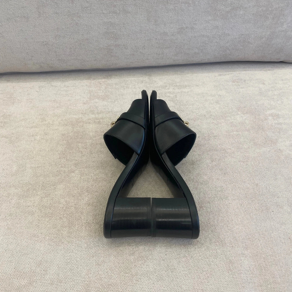 Hermès Black Gigi 50 Sandal - Size 37.5