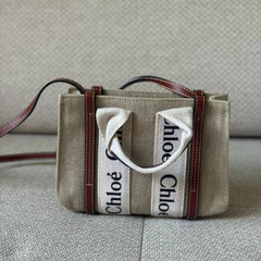 Chloé Small Beige Woody Tote with  Strap