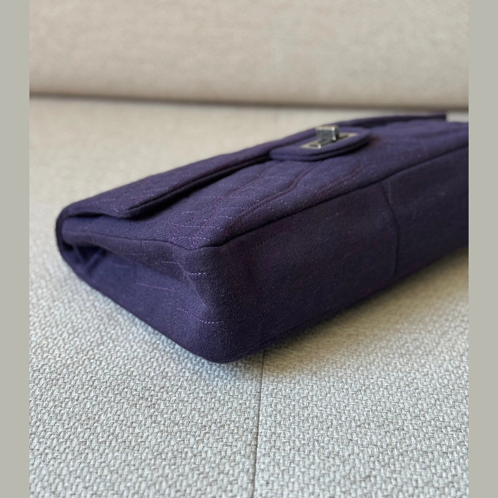 Chanel 2.55 Reissue Flap Bag Jumbo Purple Quilted Fabric