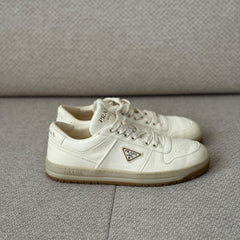 Prada Ivory White Downtown Sneakers – Size 38