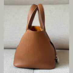 Hermès Gold Leather Picotin 18 PHW - Stamp B with Entrupy Certificate