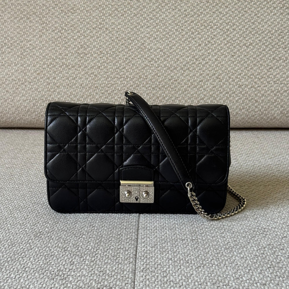 Christian Dior Black Miss Promenade Wallet on Chain