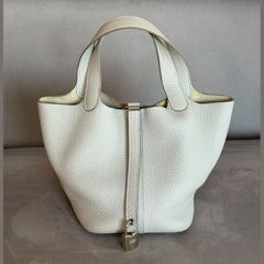 Hermès Gris Pale Picotin with PHW