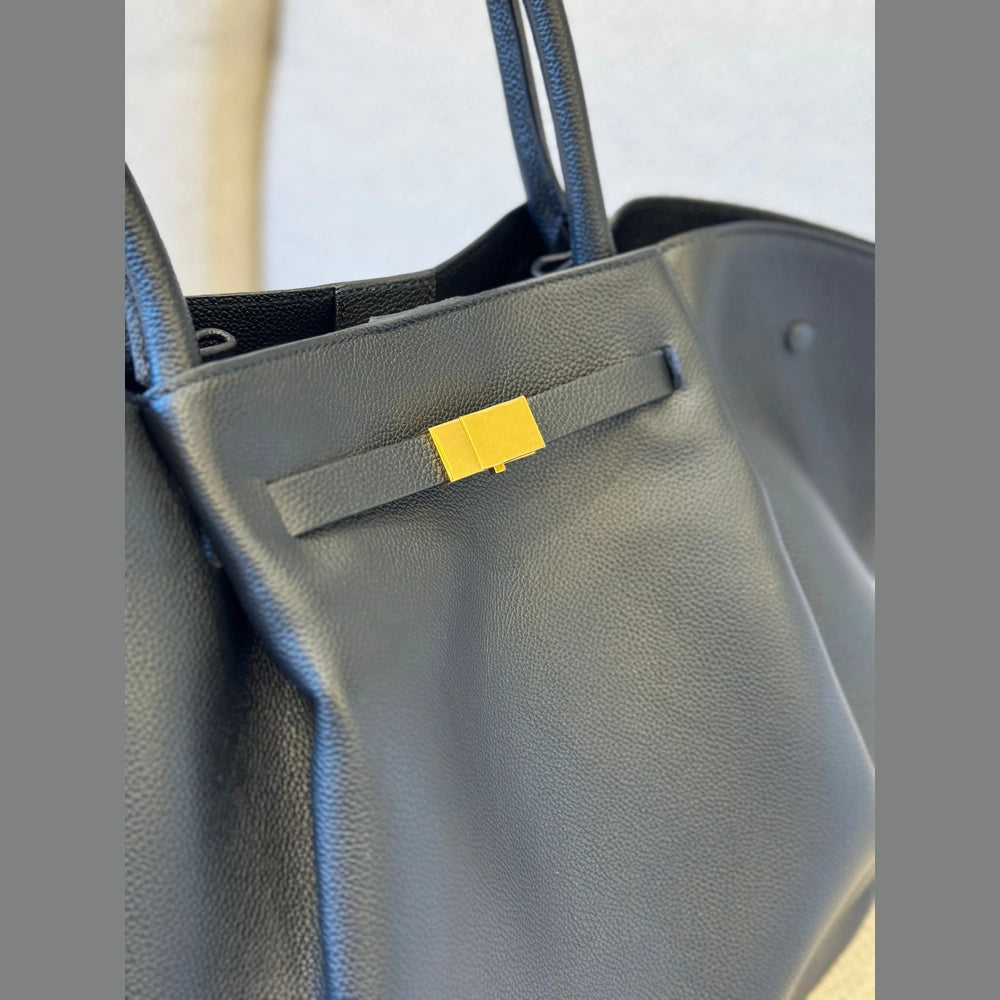 Demellier Black Leather New York Tote