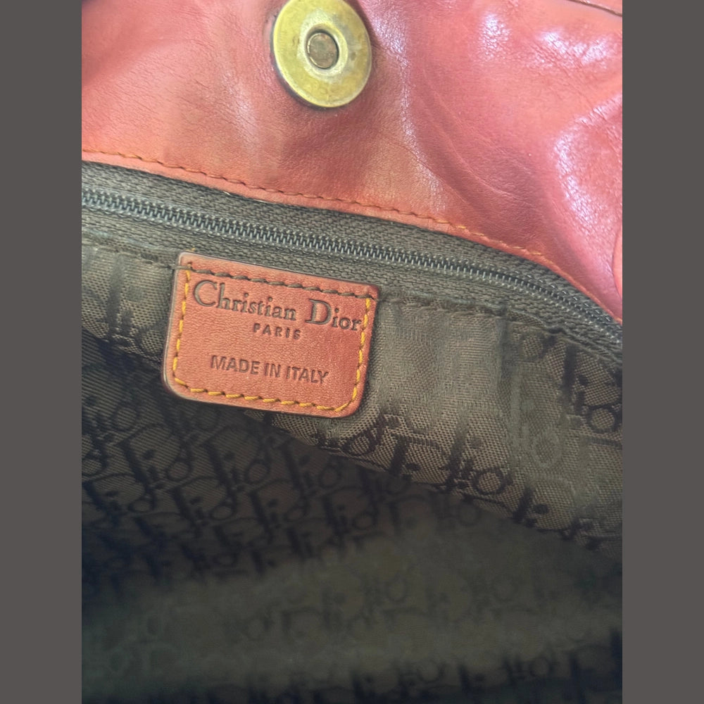 Christian Dior Burgundy Leather Gaucho Double Saddle Bag - Vintage Icon