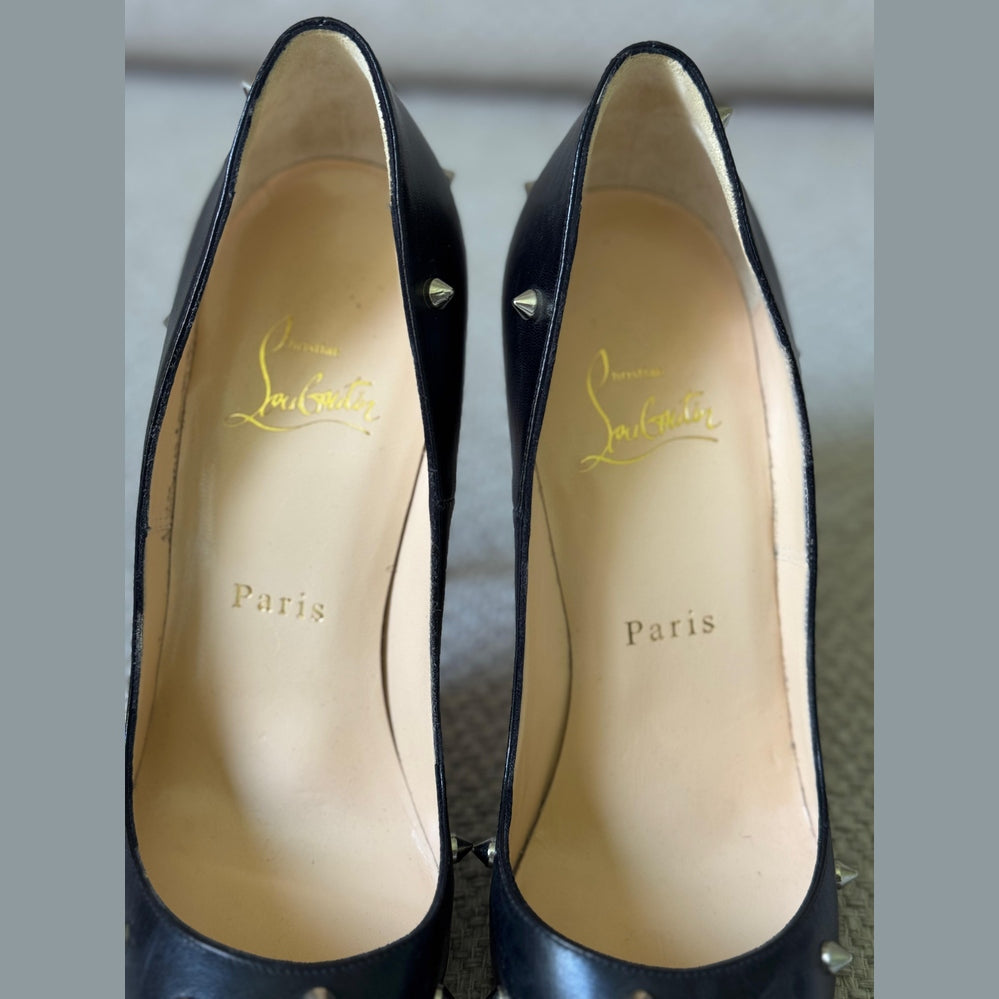 Christian Louboutin Black Degraspike 120 Pumps – Size 36.5