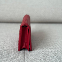 Prada Diagramme Red Quilted Wallet on Chain