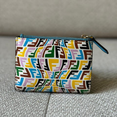 Fendi Baguette Bifold Wallet in Vertigo Printed Leather
