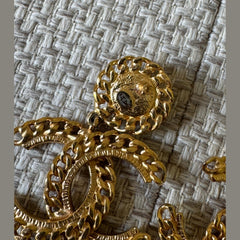 Chanel Pearl Gold CC Earrings