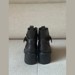 Valentino Black VLogo Combat Boots - Size 37